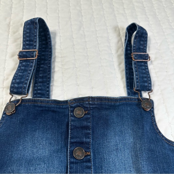 Wax Jean Dark Blue Denim Wax Jean, Size M, Blue Overalls Skirt. - Picture 8 of 12
